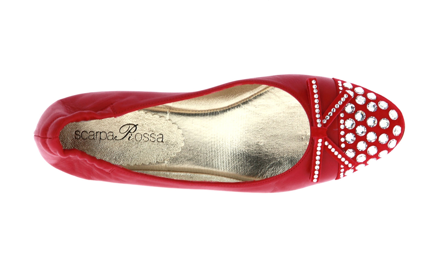 ScarpaRossa Ballerina CAMOSCIO ROSSO ALASKA CRYSTAL (39)