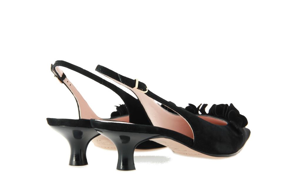 Unützer Slingpumps SANDALO DONNA CAMOSCIO VELUKID NERO (37 )