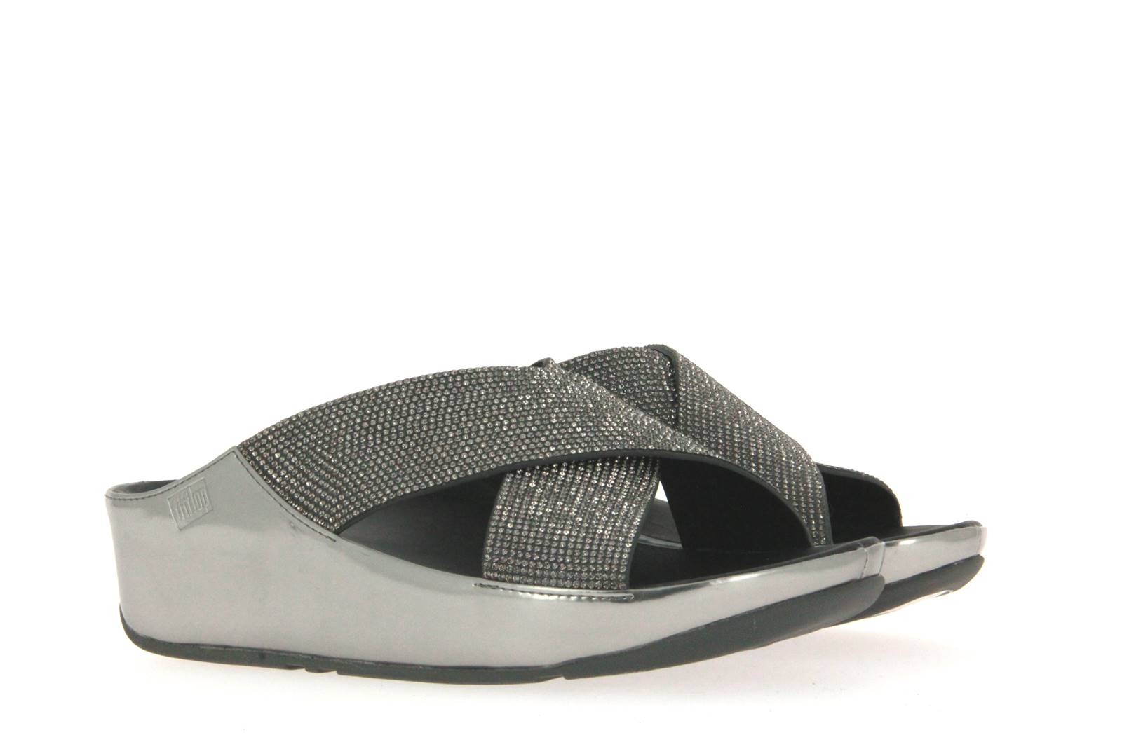 Fitflop Pantolette PEWTER CRYSTAL SLIDE  (39)