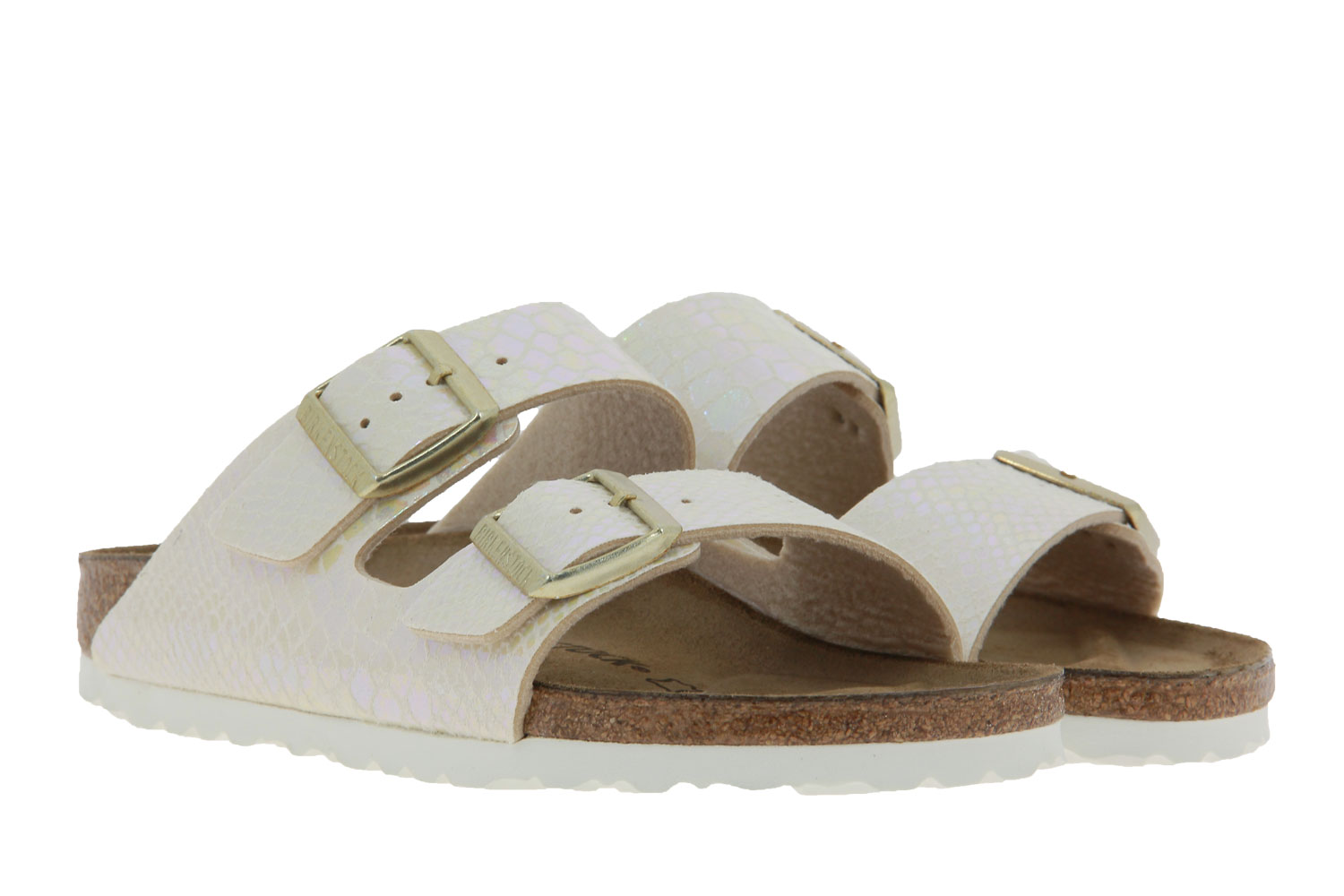 Birkenstock Pantolette ARIZONA BS SCHMAL SHINY SNAKE CREAM (40)