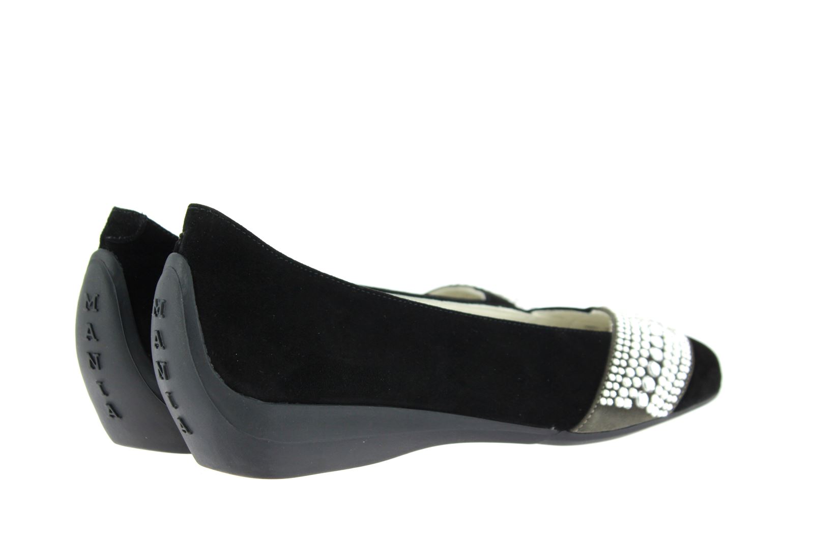 Mania Ballerina CAMOSCIO NERO SILVER STRASS (39½) Mania Ballerina CAMOSCIO NERO SILVER STRASS (39½)