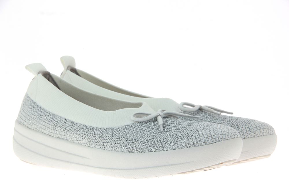 Fitflop Ballerina UBERKNIT METALLIC WEAVE URBAN WHITE (40)