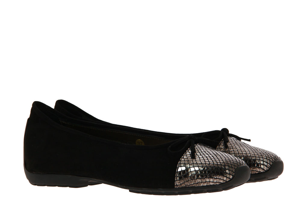 Mania Ballerina ARGENTO WIPS NERO CAMOSCIO NERO (37½)