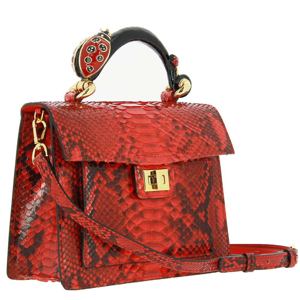 Silvano Biagini Tasche MELISSA ROSSO PITONE COCCINELLA