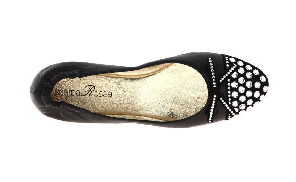 ScarpaRossa Ballerina CAMOSCIO NERO ALASKA NERO CRYSTAL (39)