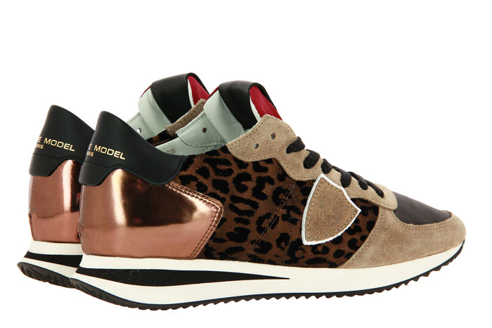 Philippe Model Sneaker TROPEZ LEO FLOCK BEIGE BRONZO (41)