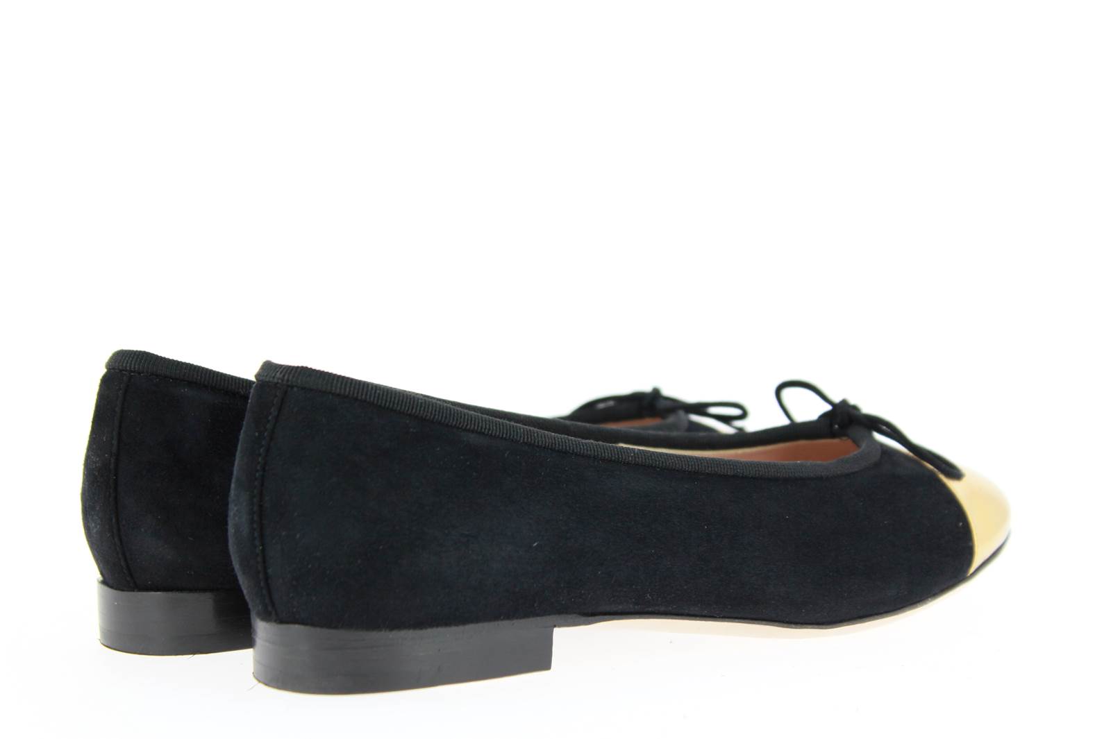 Unützer Ballerina CAMOSCIO NERO VITELLO ORO (37½)