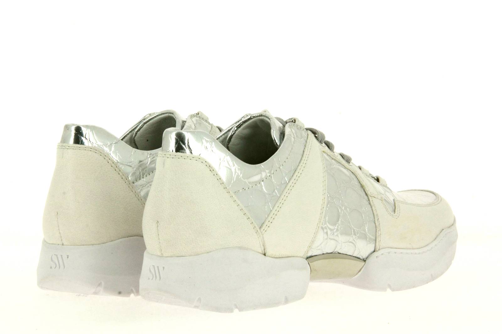 Stuart Weitzman Sneaker DREAMY SILVER CROCO SPECCHIO (38)