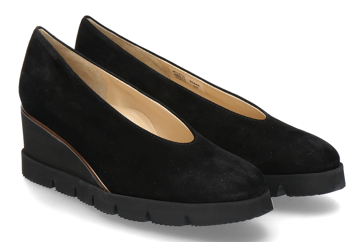 Brunate Keilpumps NABRU CAMOSCIO- nero/ schwarz