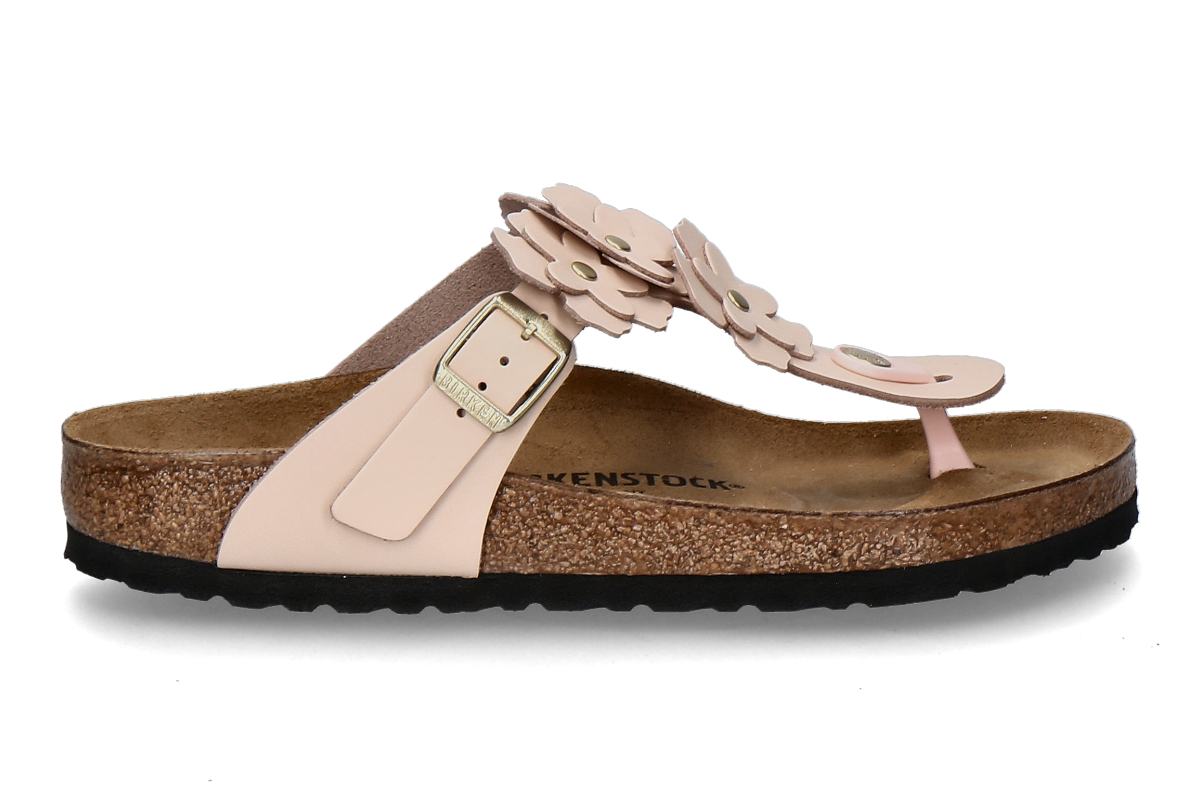 Birkenstock Damen- Zehensteg Pantolette GIZEH FLOWER NORMAL- light rose