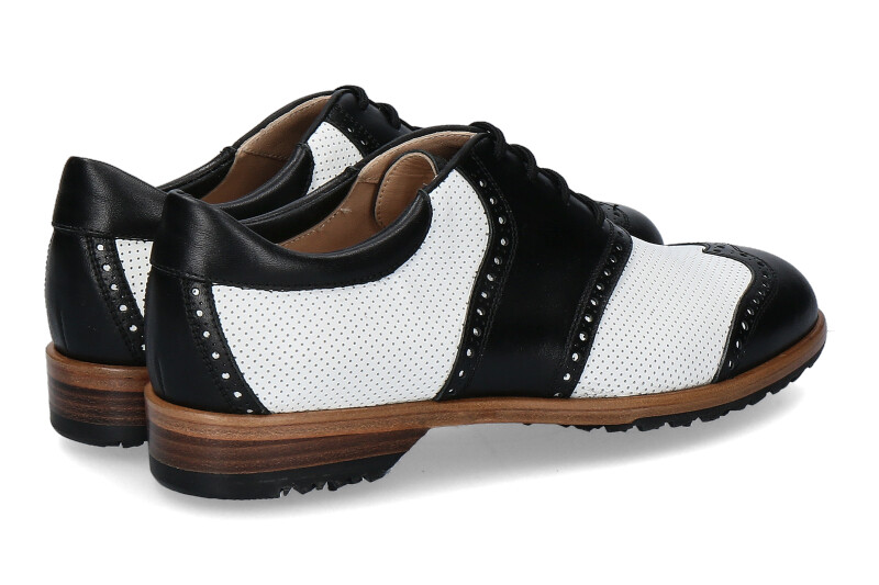 Tee Golf Shoes Damen- Golfschuh SUSY PERFORATO BIANCO NERO (41½)