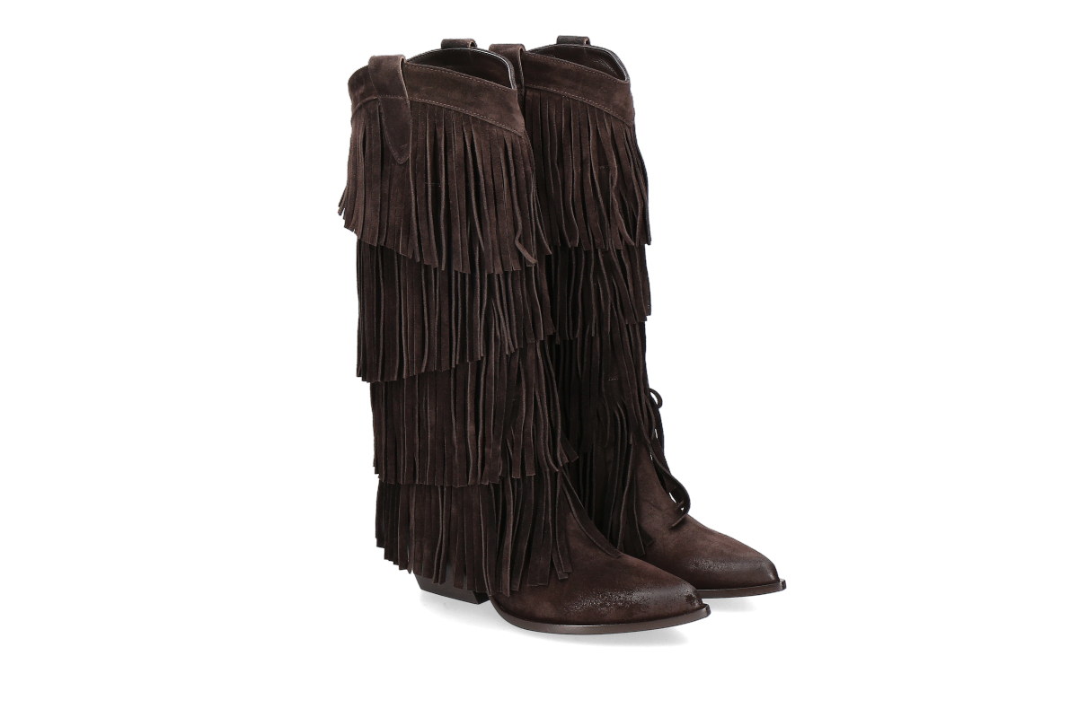 Elena Iachi Cowboy Damen Stiefel STRATEGIA - Velour Ebano/ dunkelbraun Elena Iachi Cowboy Damen Stiefel STRATEGIA - Velour Ebano/ dunkelbraun