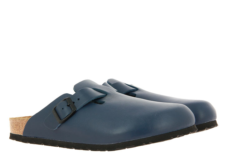 Birkenstock Clogs BOSTON LEDER BLAU SCHMAL (39)