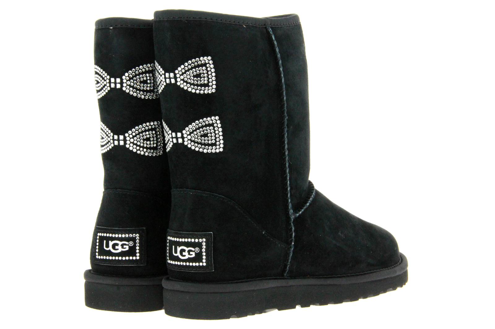 UGG Australia Boots CLASSIC SHORT CRYSTAL BOW BLACK (42)