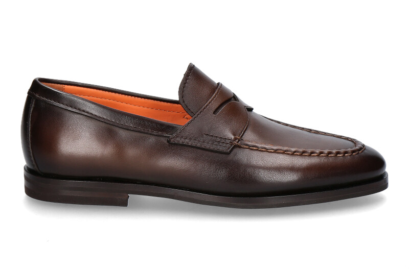 Santoni Herren- Slipper CARLOS NAPPA- braun