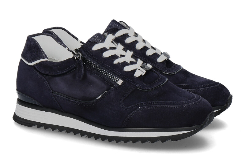 Hassia Sneaker PORTO H-WEITE SAMTZIEGE BLUE WHITE