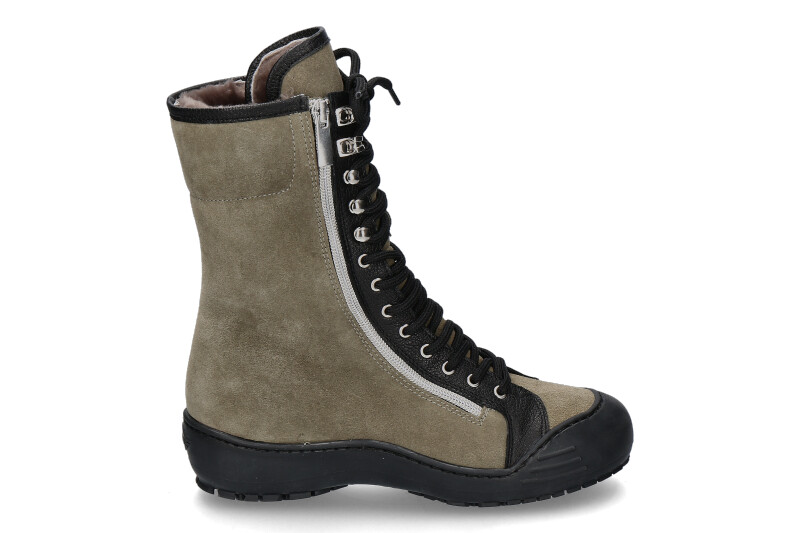 Mania Stiefel gefüttert LEATHER SILK ANTILOPE NERO