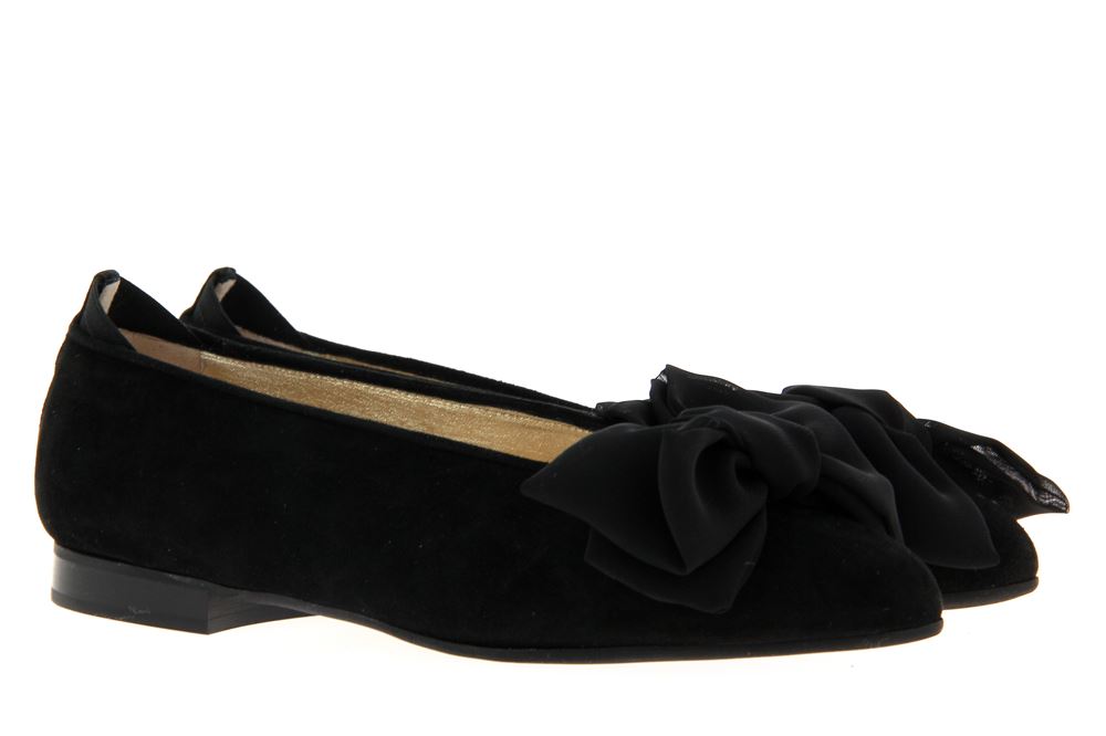 Scarparossa Ballerina CAMOSCIO FIOCCO SETA NERO (37 )