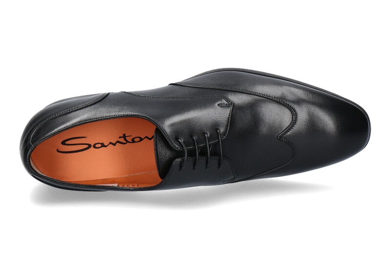 Santoni Schnürer LEATHER BLACK (41½)