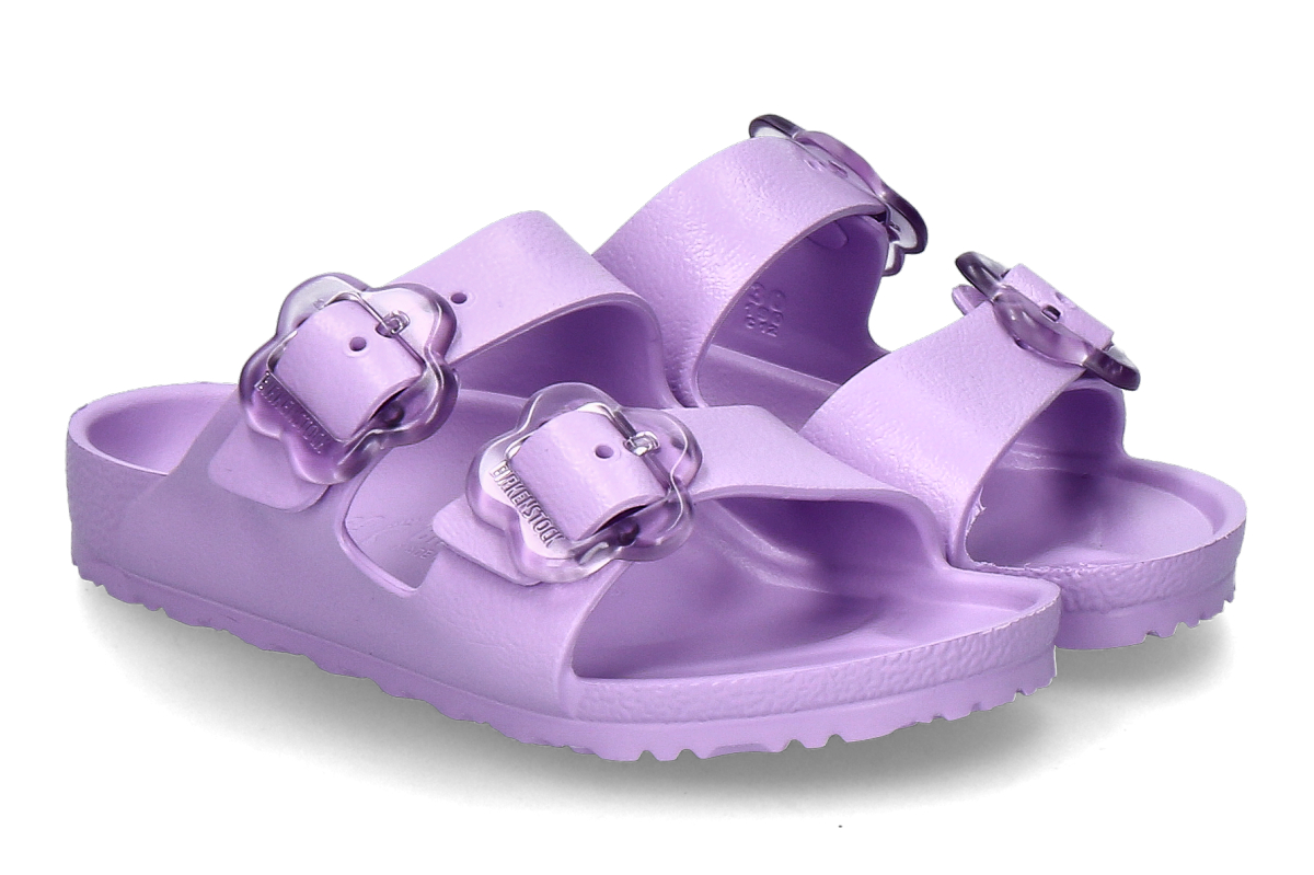 Birkenstock Mädchen- Pantolette ARIZONA FLOWER EVA SCHMAL- crocus/ lila