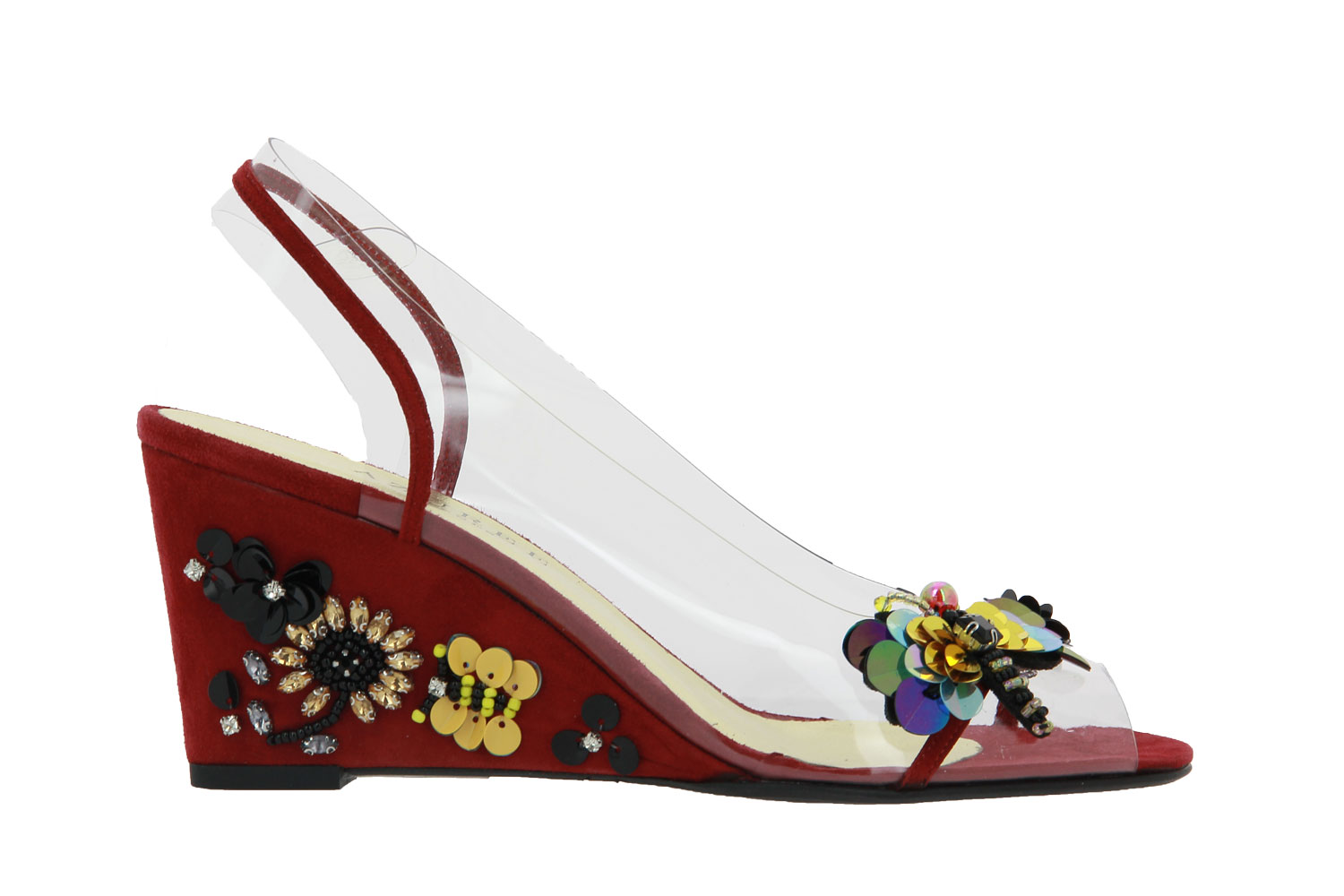 Azuree Keilsandale NANDIN VELOURS ROUGE (40)