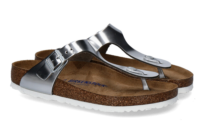 Birkenstock gizeh zilver top