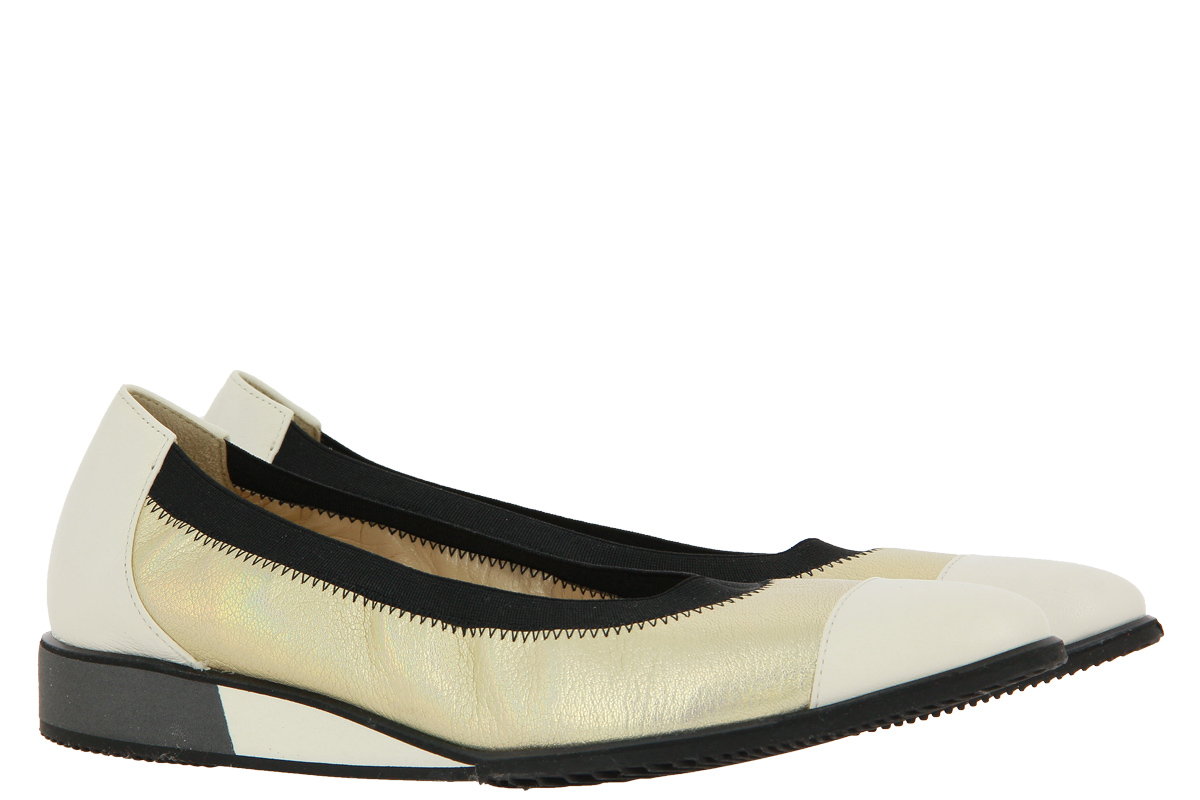 Brunate Slipper MAYA BIANCO IRIDE GOLD