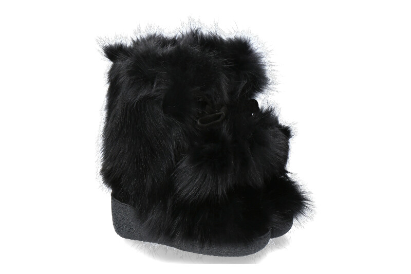 Diavolezza Fellstiefel  BLACK FOX POM POM