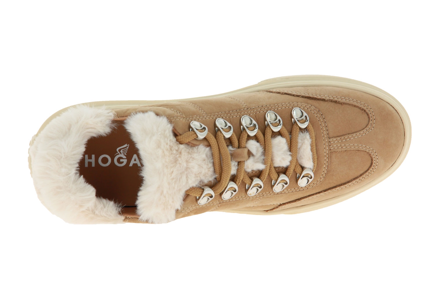 Hogan Sneaker ALLACCIATO BASSO H STITCHING HELLBRAUN (38)