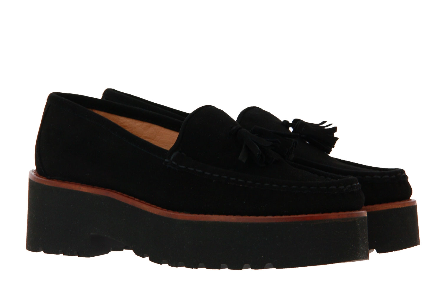 Pascucci Slipper CAMOSCIO NERO XL BINA NOCCIOLA  (42)