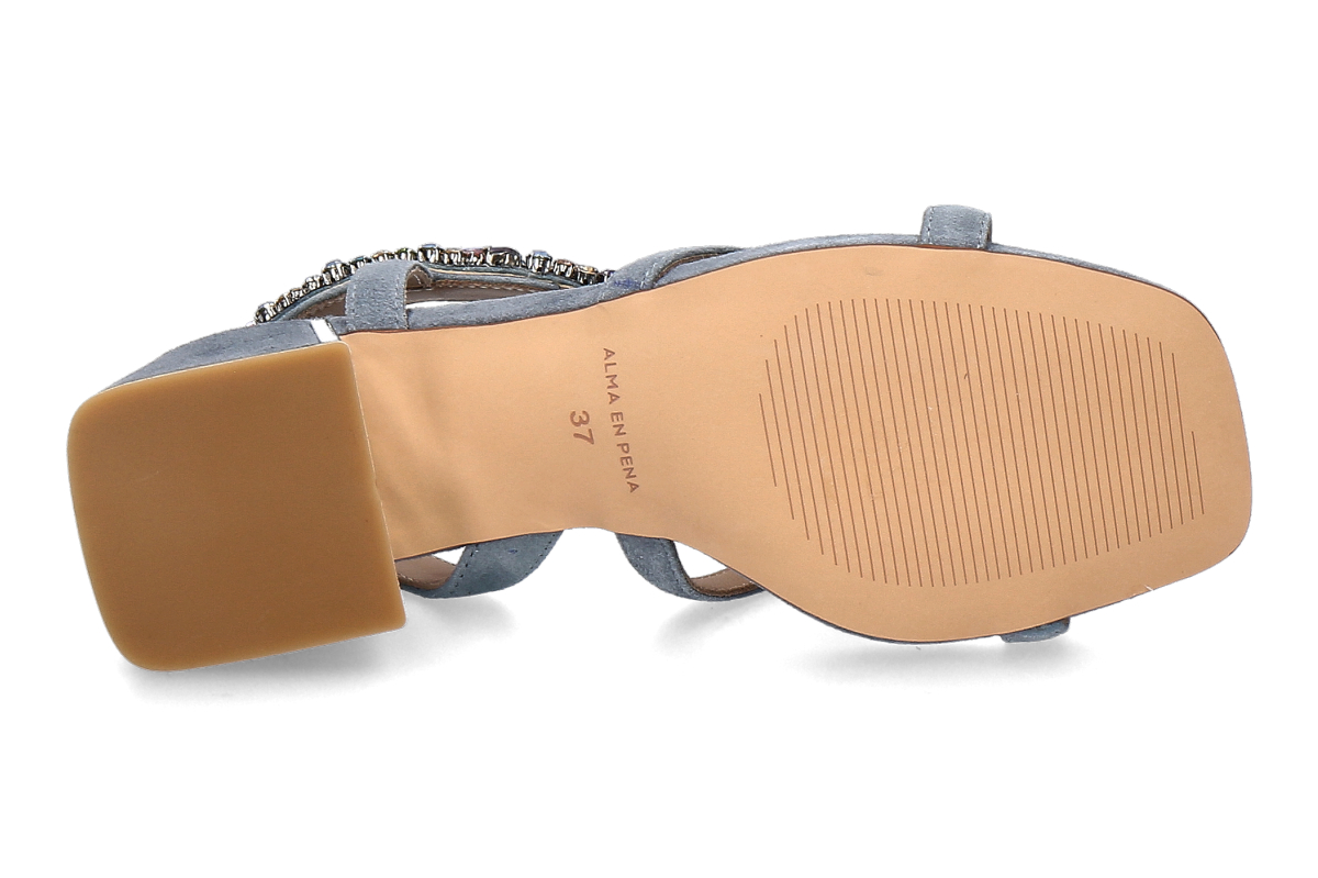 Alma en pena Sandalette SUEDE SNAKE- jeansblau_281800126_4