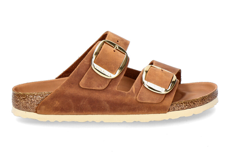 Birkenstock Pantolette ARIZONA SCHMAL BIG BUCKLE- cognac