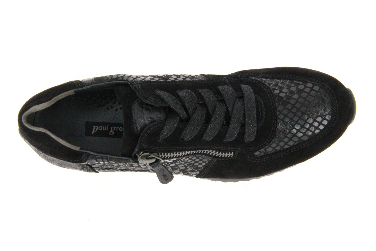 Paul Green Sneaker R. SUEDE PYTHON BLACK (38½)