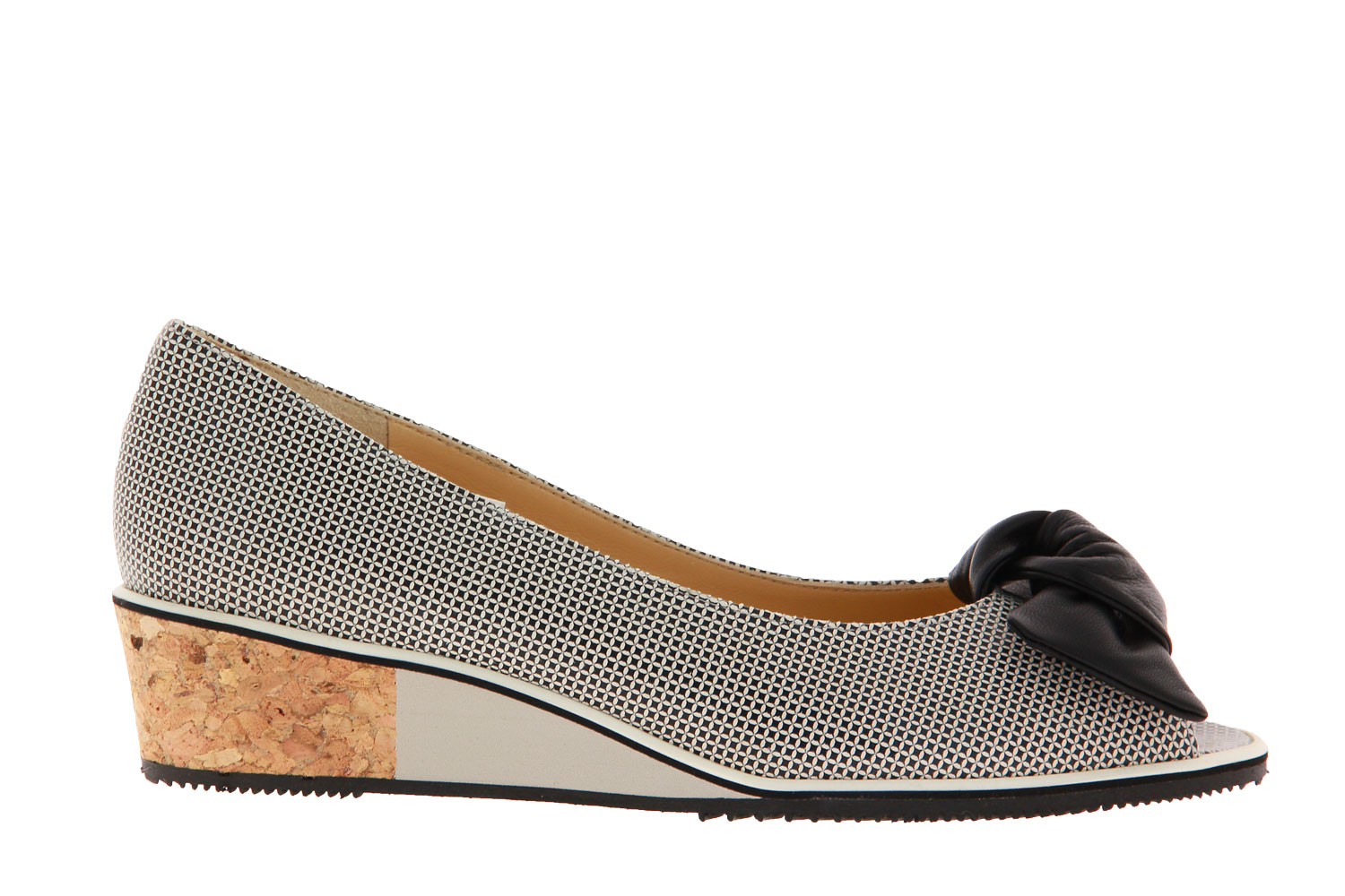 Brunate Keilpeeptoe ELMO COWLICK BIANCO NAPPA NERO (41) Brunate Keilpeeptoe ELMO COWLICK BIANCO NAPPA NERO (41)