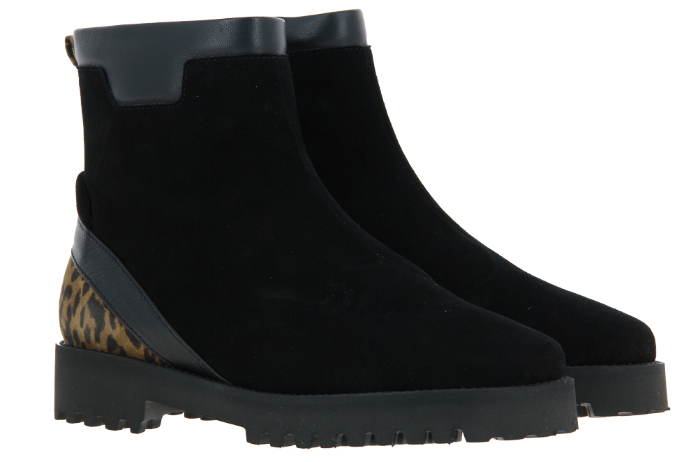 Mania Stiefeletten CAMOSCIO NERO LEOPARDINO
