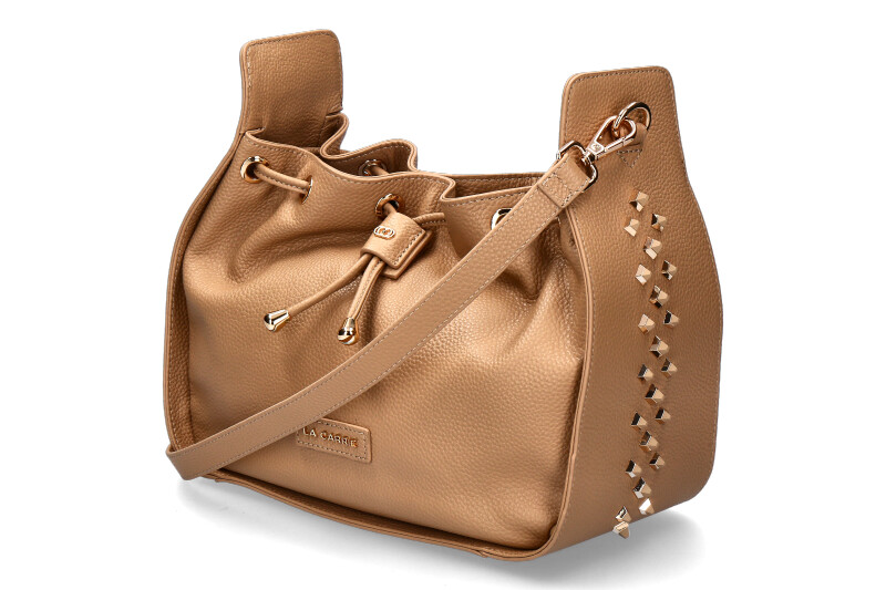 La Carrie Beuteltasche TUMBLED LEATHER BEIGE