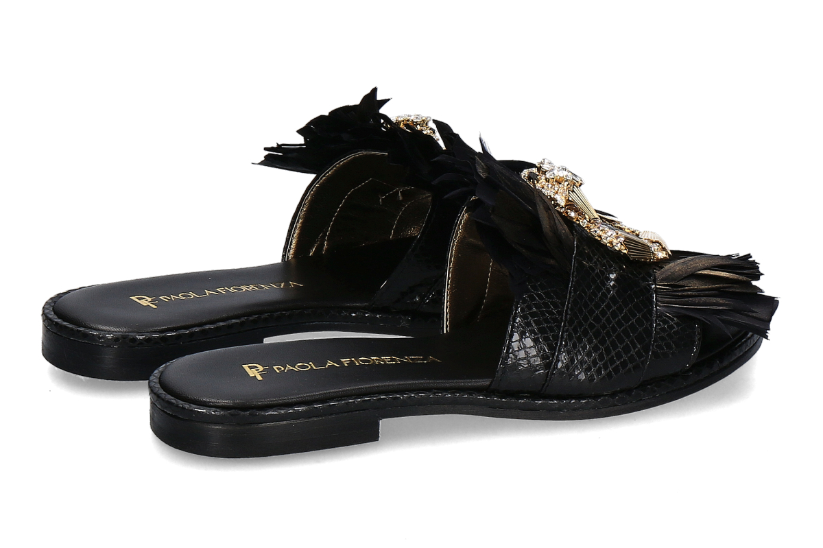 Paola Fiorenza Pantolette SNAKE SLIDER- nero_271000117_2