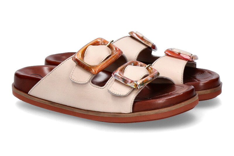 Pas de rouge Pantolette MOENA CARNE COGNAC