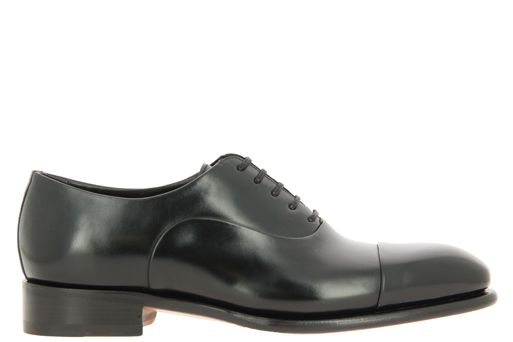 Santoni Schnürer LEATHER BLACK DN01