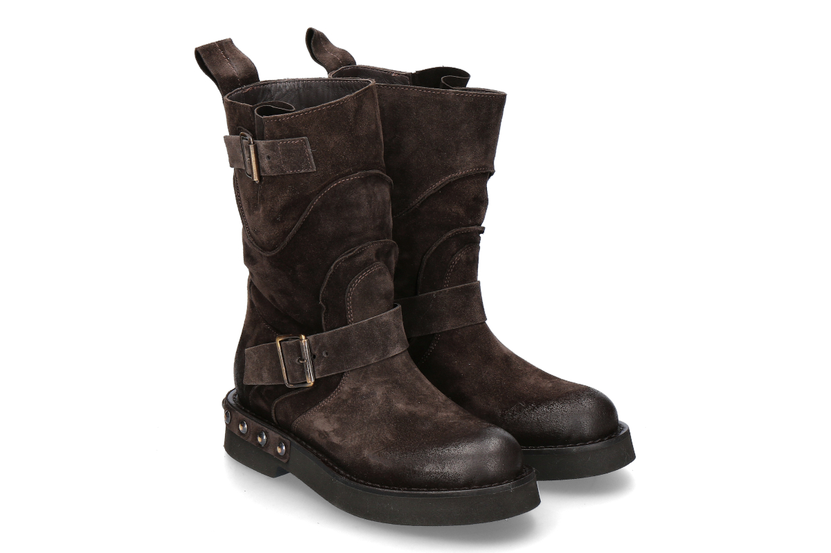 mimmù Stiefelette CAMOSCIO- dunkelbraun/ castagna