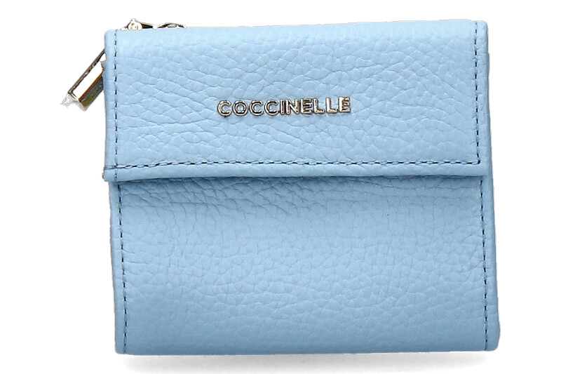 Coccinelle Portemonnaie GRAIN LEATHER METALLIC SOFT AQUARELLE BLUE