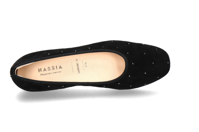 Hassia Slipper SANREMO SAMTZIEGE SCHWARZ (36)