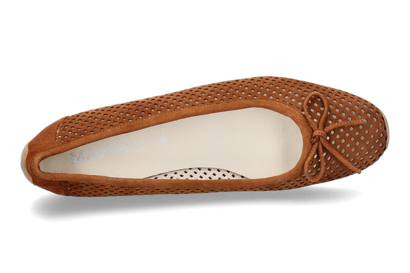 Mania Ballerina PERFORATO CAMOSCIO COGNAC (41½)
