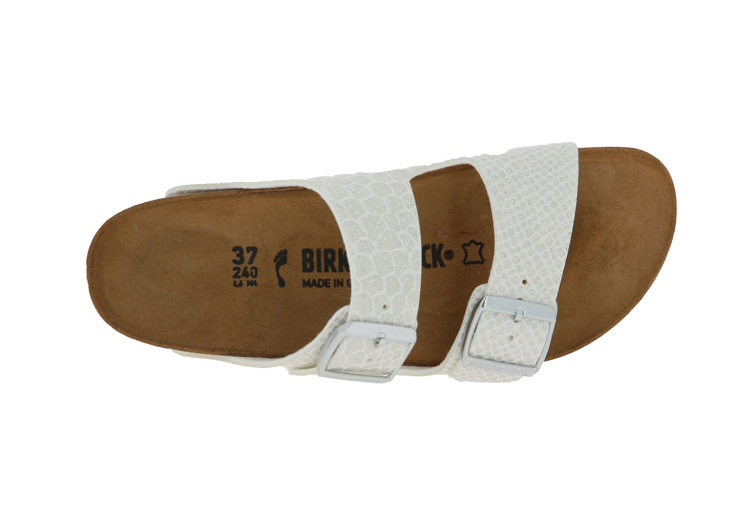 Birkenstock Pantolette SCHMAL ARIZONA BS MAGIC SNAKE WHITE (42)