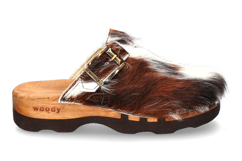 Woody Holzclogs LUKAS FELL BRAUN WEISS