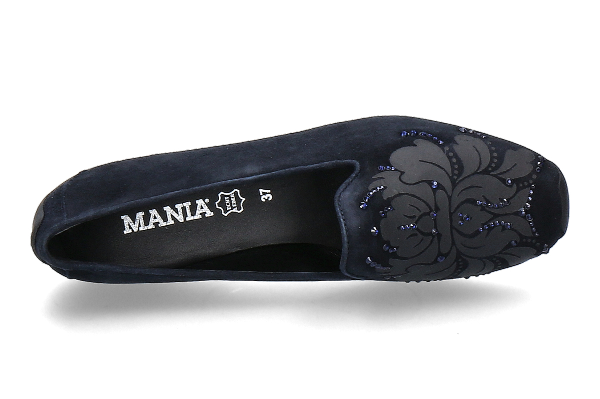 Mania Ballerina im Pantoffelschnitt CAMOSCIO FIORI- dunkelblau_222800120_4