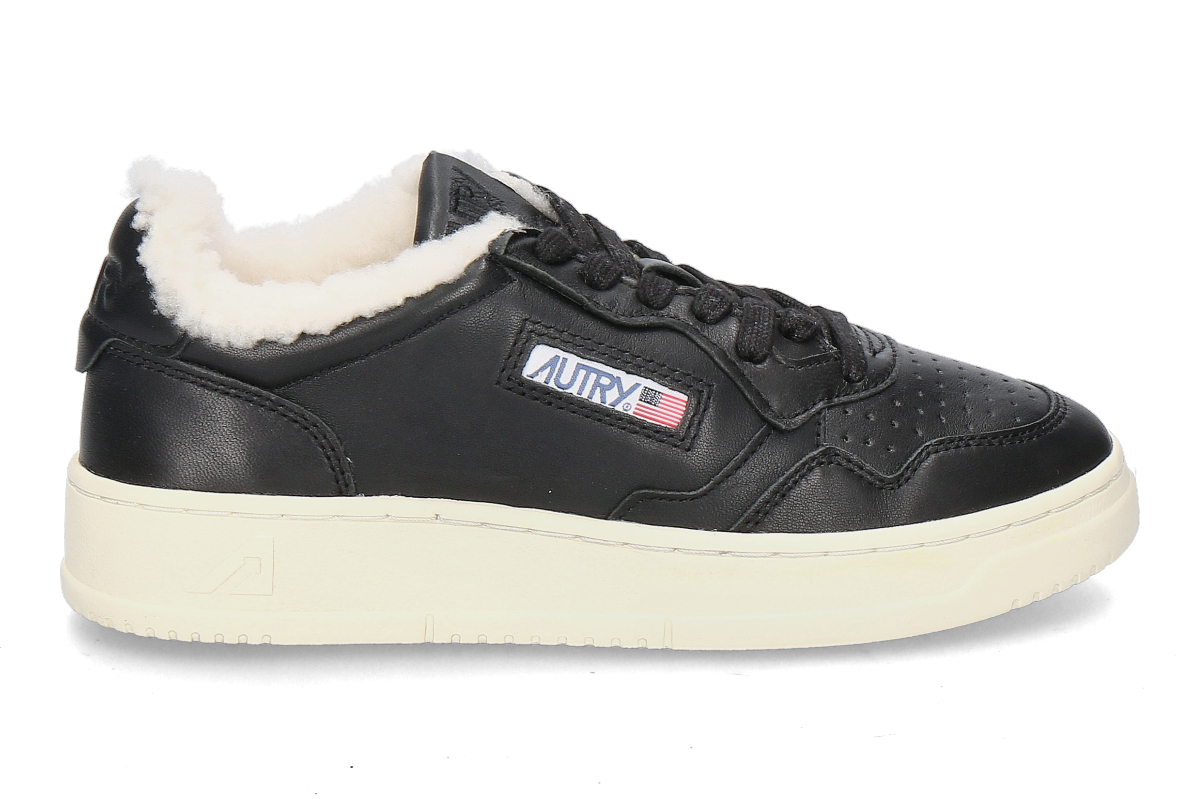 Autry Damen-Sneaker gefüttert MEDALIST GOAT SHEARLING SR04- black/schwarz