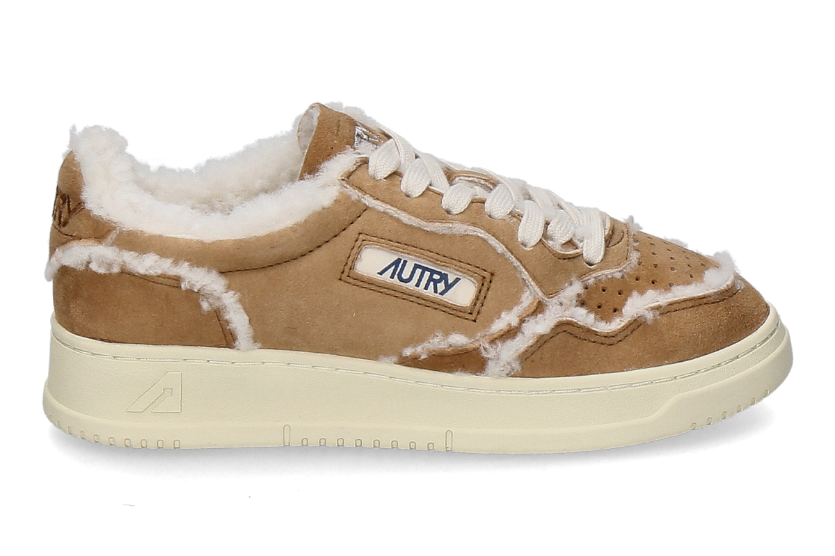 Autry Damen- Sneaker gefüttert SUEDE SHEARLING GX01- cognac/ mittelbraun