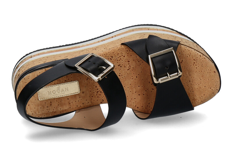 Hogan Plateau-Sandale SUGHERO PROFILI MIC MOD FIBBIA SCHWARZ (37 ) Hogan Plateau-Sandale SUGHERO PROFILI MIC MOD FIBBIA SCHWARZ (37 )