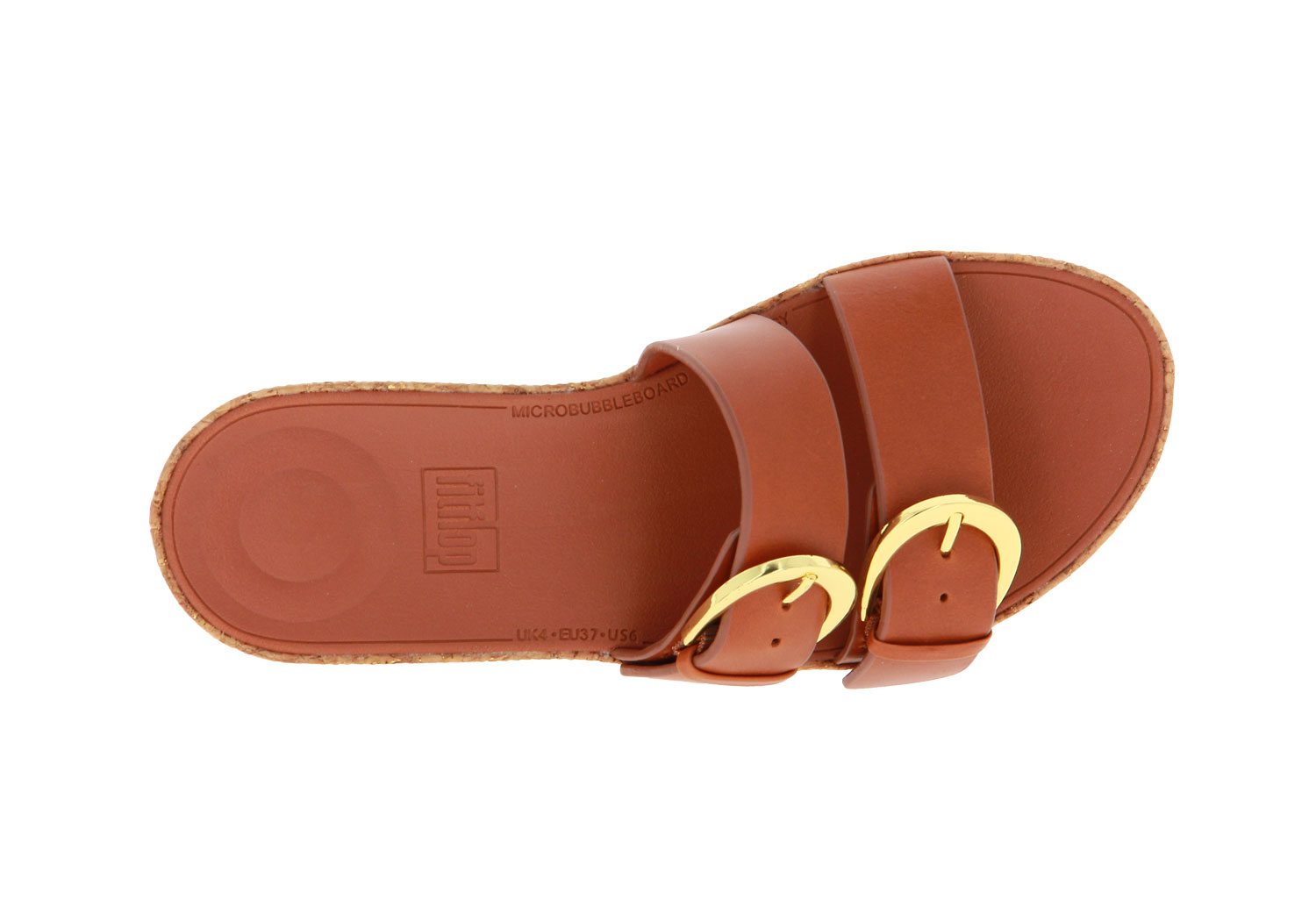 Fitflop Pantolette DUO BUCKLE SLIDE CARAMEL (38)